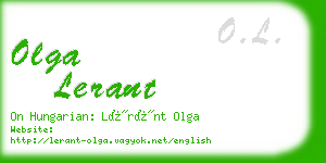 olga lerant business card